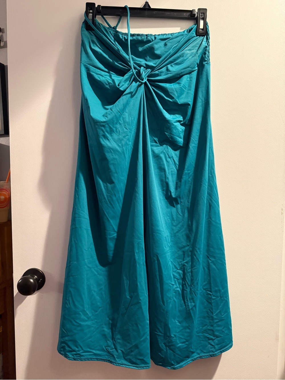 Dkny Teal Blue Swim Coverup Maxi Skirt